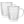 Trudeau 11 oz. Caffé Double Wall Mugs with Handle, Set of 2