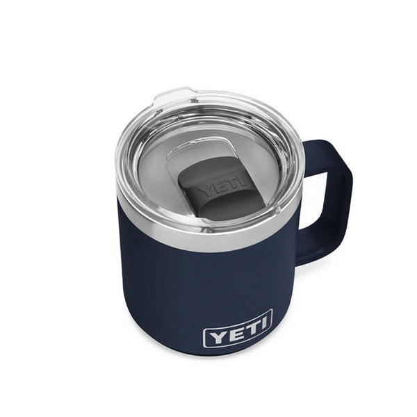REAL YETI 10 Oz. Laser Engraved Navy Stainless Steel 10 Oz Stackable Mug  With Mag Lid Personalized Vacuum Insulated YETI 