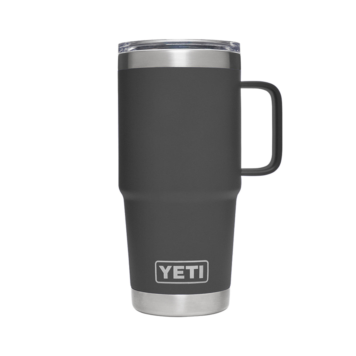 YETI Rambler 20 Oz Travel Mug with StrongHold Lid in Charcoal